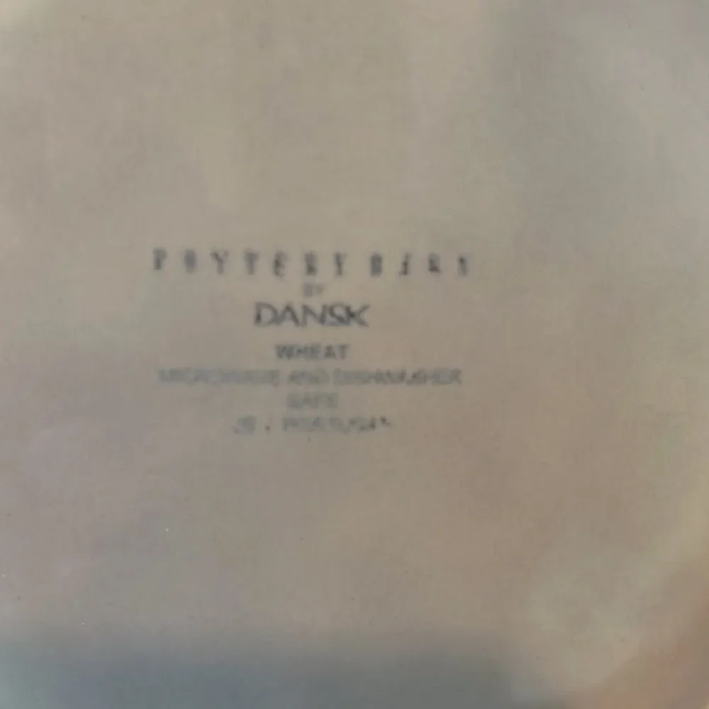 Pottery Barn by Dansk Serving Bowl Embossed Wheat Fall Harvest Thanksgiving